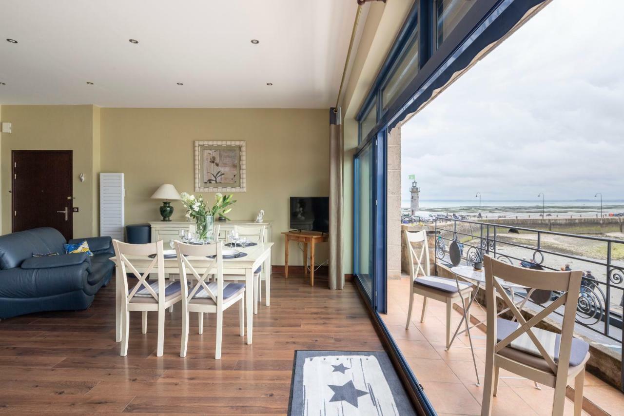 La Bisquine - Appt Pour 4 Avec Vue Mer ก็องแกล ภายนอก รูปภาพ